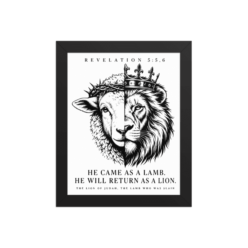 PROTOTOKOS — Lion of Judah · Lamb of God Framed Poster
