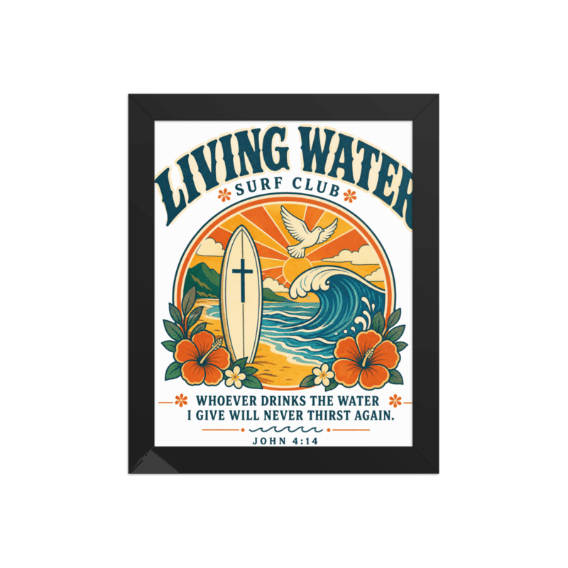 PROTOTOKOS — Living Water Surf Club Framed Poster